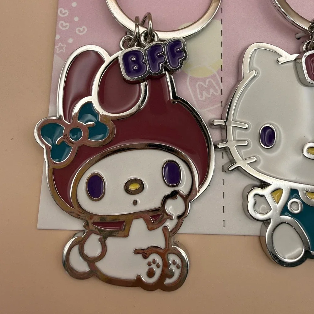 Sanrio‎ Hello Kitty My Melody BFF Keychain Set Enamel Charms 2 Pack New